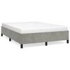 vidaXL Bedframe zonder matras lichtgrijs 152x203 cm Queen fluweel