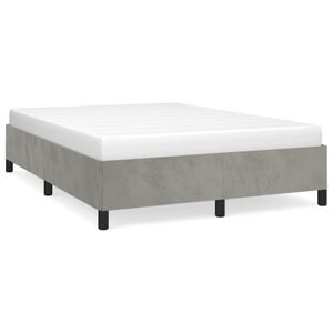 vidaXL Bedframe zonder matras lichtgrijs 152x203 cm Queen fluweel
