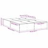 vidaXL Opbergbedframe met opslag Zwart Eiken 135 x 190 cm Bewerkt hout