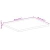 vidaXL Tafelblad met natuurlijke rand 80x60x3,8 cm massief mangohout