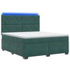 vidaXL Boxspringbed met matras Donkergroen 140 x 190 cm Fluweel
