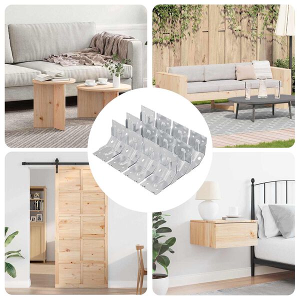 vidaXL Beugel 12 pcs Verzinkt 106 x 55 x 1,5mm Staal