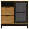 vidaXL Dressoir met glazen deuren FLAM 80x40x80 cm massief grenenhout