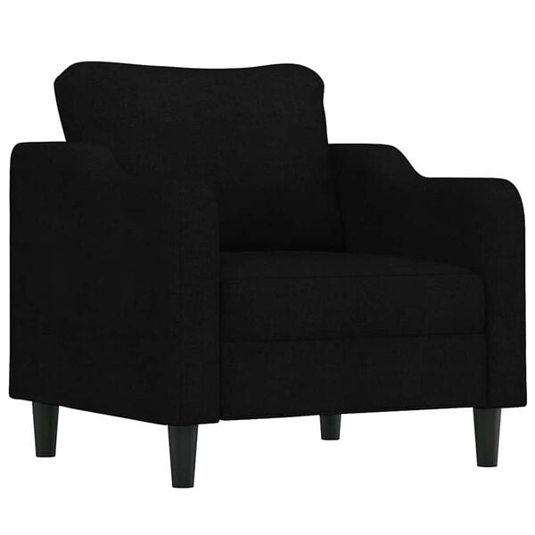 vidaXL Fauteuil 60 cm stof zwart