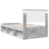 vidaXL Bedframe met hoofdeinde Beton 90 x 200 cm Massief grenenhout