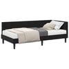 vidaXL Hoekbedframe met Matras Anders 2 st Zwart Fluweel