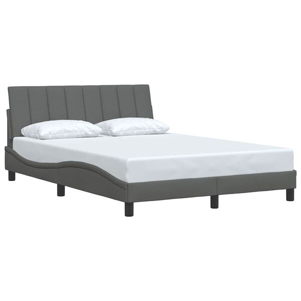 vidaXL Bedframe zonder matras "Hanko" 120x200 cm stof donkergrijs