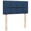 vidaXL Ottoman bed met matras en LED's 90x190cm stof blauw
