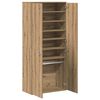 vidaXL Highboard artisanaal eikenkleurig 80 x 39 x 178 cm Bewerkt hout