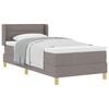 vidaXL Boxspringbed met kussen met hoofdeinde Taupe 190 x 90 cm Stof
