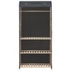 vidaXL Kledingkast 3-laags 79x40x170 cm stof grijs