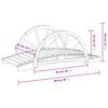 vidaXL Tuinbrug met half wiel 99x50x38 cm massief vurenhout