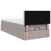 vidaXL Ottoman bed met matras en LED's 90x190cm stof taupe