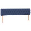 vidaXL Boxspring met matras stof blauw 200x200 cm