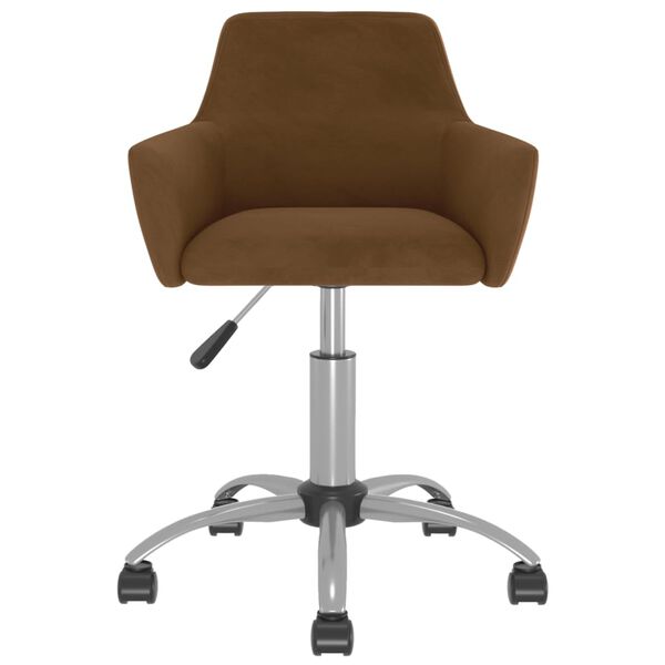 vidaXL Eetkamerstoelen draaibaar 6 st fluweel bruin