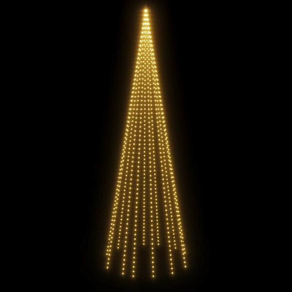 vidaXL Kerstboom op vlaggenmast Warm Wit 732 LED's 500 cm