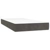 vidaXL Boxspring met matras en LED fluweel donkergrijs 120x190 cm