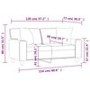 vidaXL Tweezitsbank met kussens 120 cm kunstleer grijs