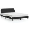 vidaXL Bed met matras "Dover" kunstleer zwart en wit 120x200 cm