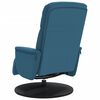 vidaXL Fauteuil met voetensteun verstelbaar fluweel blauw