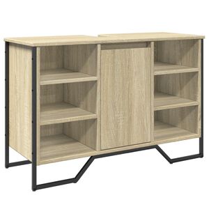 vidaXL Wastafelkast 91x35x60 cm bewerkt hout sonoma eikenkleurig