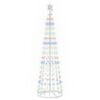 vidaXL Kegelvormige led-kerstboom 180 cm 250 LED's Meerkleurig Staal