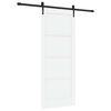 vidaXL Schuifdeur ORKDAL Wit en zwart 83 x 202 cm Massief grenenhout