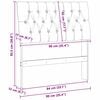 vidaXL Gestoffeerd hoofdbord Donkergrijs 90 cm Massief grenenhout