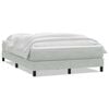 vidaXL Boxspring met matras fluweel lichtgrijs 160x210 cm