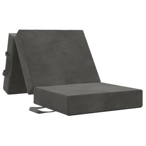 vidaXL Vouwbare Bankbed 90 x 63 x 45 cm Donkergrijs