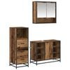vidaXL Badkamermeubelset 3 st Oud Hout Bewerkt hout