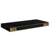 vidaXL Wandschappen zwevend 4 st 50x23x3,8 cm MDF hoogglans zwart