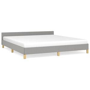 vidaXL Bedframe zonder matras stof lichtgrijs 180x200 cm