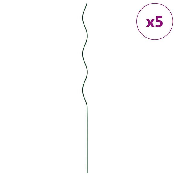 vidaXL Plantondersteuning 5 pcs Groen 110 x 0.6 x 0.6 cm Staal