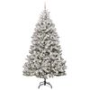 vidaXL Kunstkerstboom met 300 LED Groen en Wit 210 cm PVC en Metaal