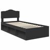 vidaXL Bedframe met hoofdeinde Zwart 90 x 200 cm Massief grenenhout