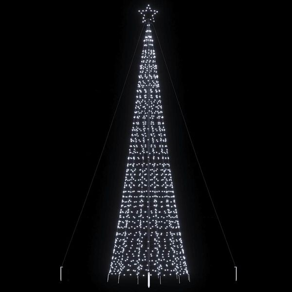 vidaXL LED-kerstboom met spikes 1534 LEDs 500 cm koud wit