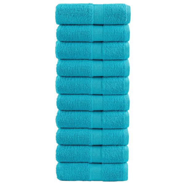 vidaXL Gastendoekjes SOLUND 10 st 600 g/m&sup2; 30x50 cm turquoise