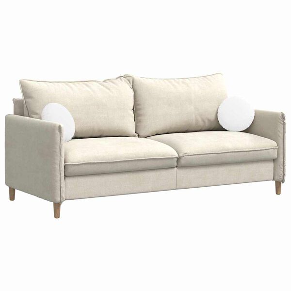 vidaXL Zitkussens 2 pcs Wit Ø30 x 13 cm Stof