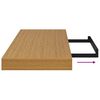 vidaXL Wandplank met opslag 4 pcs Beige 90 x 23,5 x 4 cm Bewerkt hout