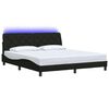 vidaXL Bedframe met LED zonder matras 180x200 cm stof zwart
