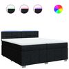 vidaXL Boxspring met matras stof zwart 200x200 cm