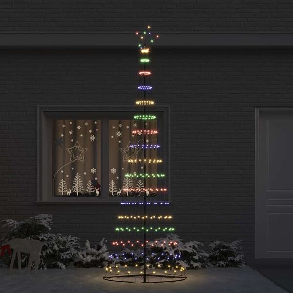 vidaXL LED Kerstboom Multikleur 100.5 x 100.5 x 302.5 cm Metaal