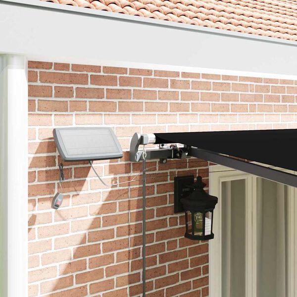 vidaXL Inklapbaar Zonnescherm Zwart 600 &times;300 cm Stof