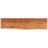 vidaXL Wandschap rechthoekig natuurlijke rand 80x20x3,8 cm acaciahout