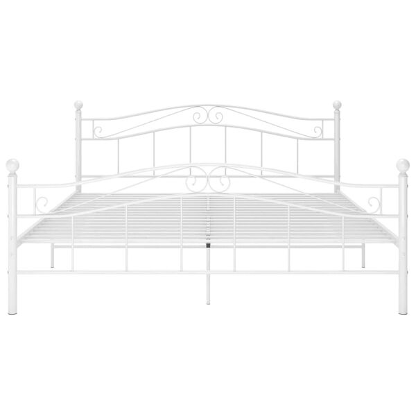 vidaXL Bedframe metaal wit 160x200 cm