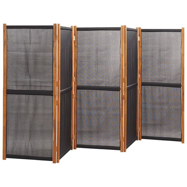 vidaXL Kamerscherm met 5 panelen 350x180 cm zwart