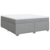 vidaXL Boxspring met matras stof lichtgrijs 180x200 cm