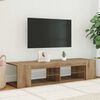 vidaXL Tv-meubel met LED 135x39x30 cm bewerkt hout artisanaal eiken