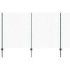 vidaXL gaashek met palen 10 x 1,4 m PVC-Coated Staal Groen Mesh